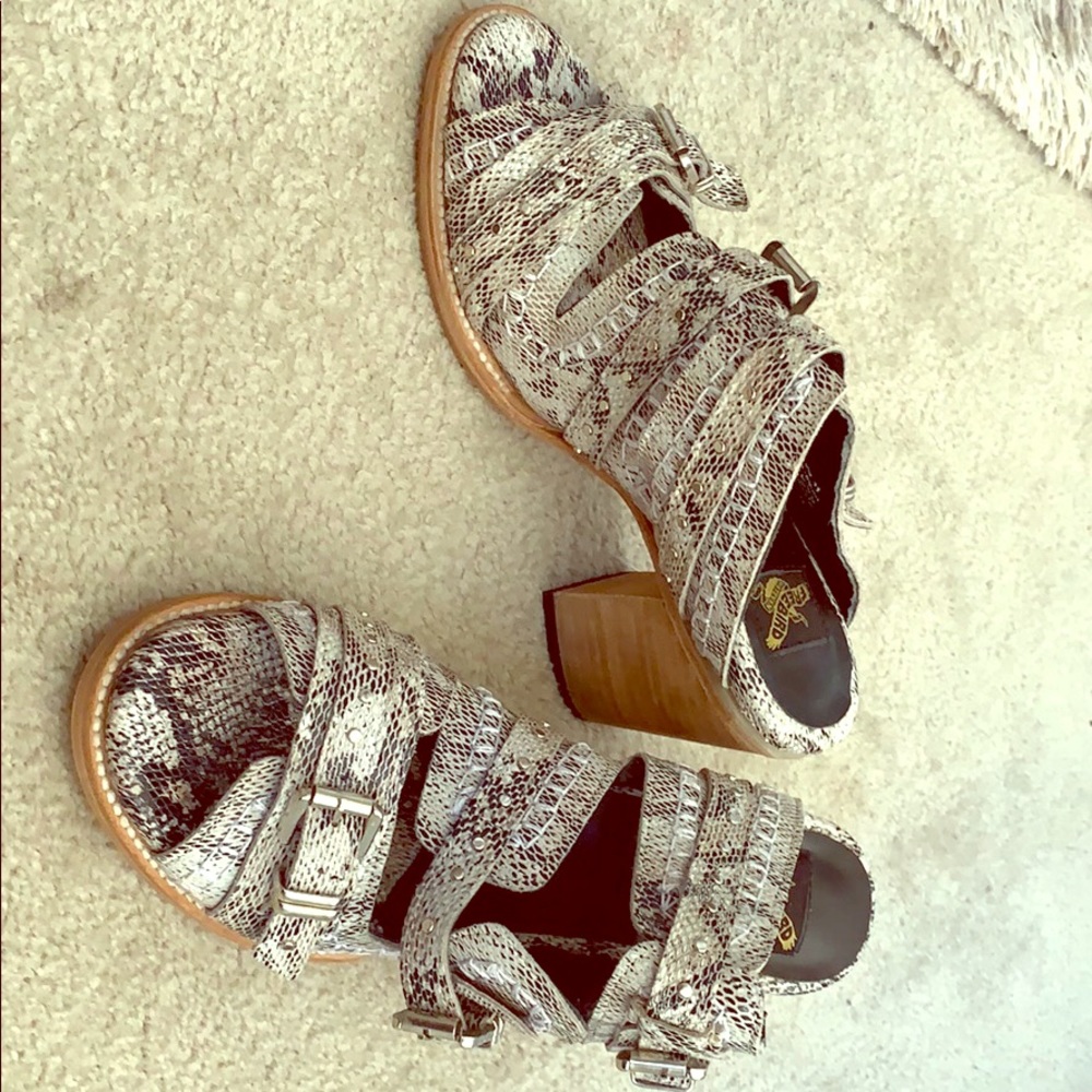 Freebird Slide Reptile Pattern Heels